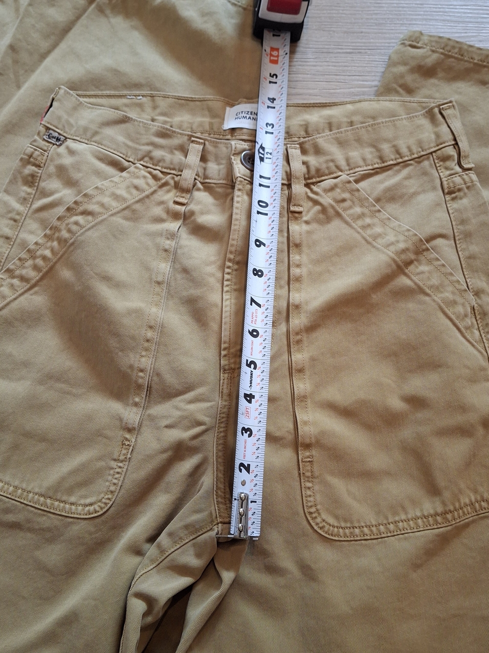 NWOT Women's Citizens of Humanity High Rise Wide Leg Utility Pants Beige Size 26 - Picture 3 of 15